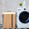 Vintiquewise Square Coconut Sticks Collapsible Waterproof Laundry Hamper with Lid and Handles for Easy Carrying QI004430-N_SQ - alternate 5